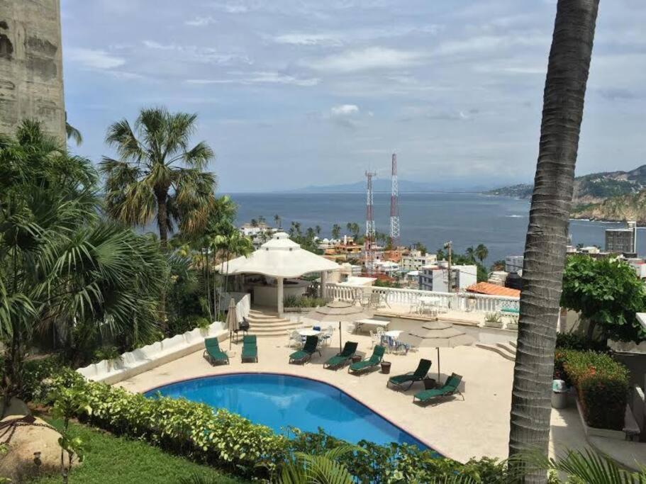 Villa Villa Palmitas Acogedor Departamento Nivel Piscina Gigante Jardines Acapulco